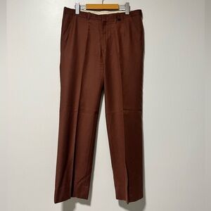 COPY - Cacharel Men’s Brown Wool Trousers 100% Virgin Wool Made in Canada - W:1…